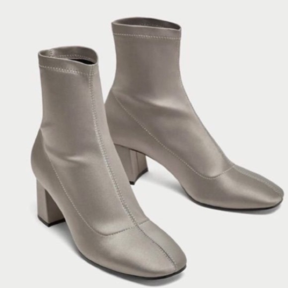 Zara Shoes - Zara satin sock boots
